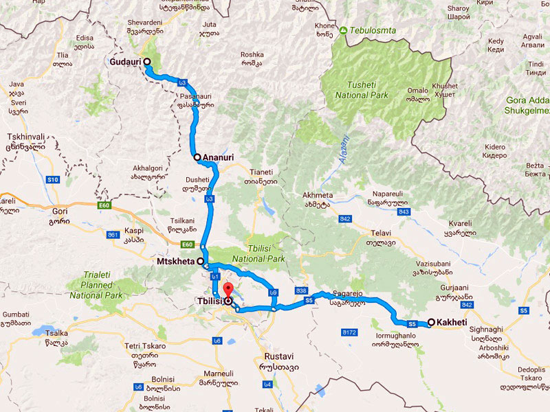 map-Тур в Грузию на Нoвый Год